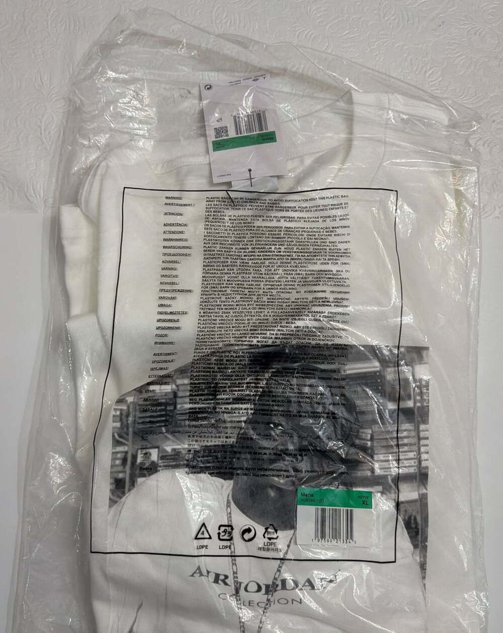 Supreme Air Jordan Notorious B.I.G. Biggie Shirt White XL New